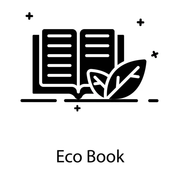 Lavs Com Livreto Denotando Ícone Livro Ecológico — Vetor de Stock