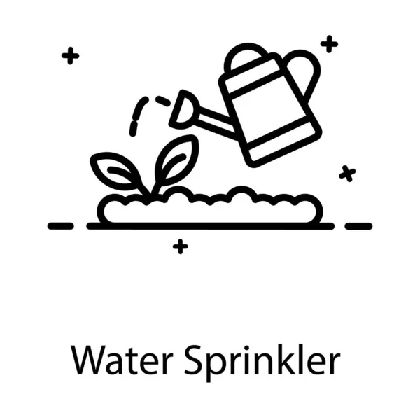 Ein Bewässerungssystem Eine Sprinkleranlage Flachen Symbol — Stockvektor