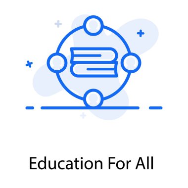 Eğitimin tüm simgeler için düz vektör tasarımı 