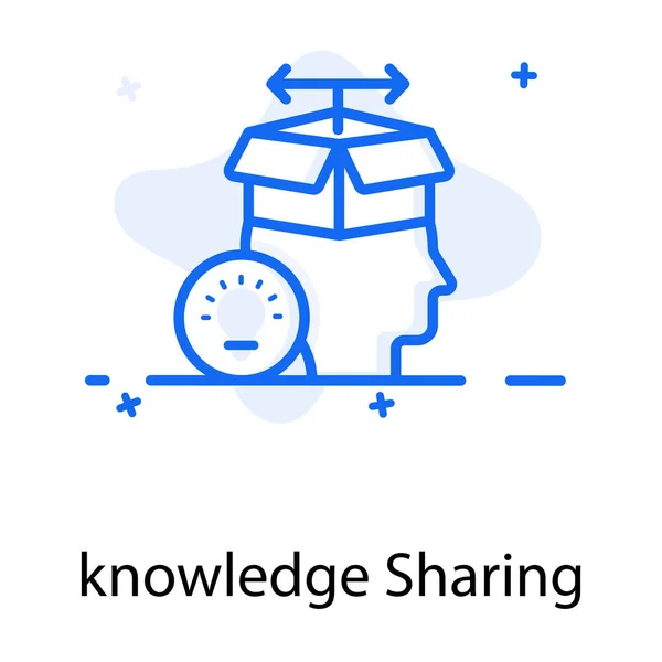 Conceptual flat design of knowledge sharing vector