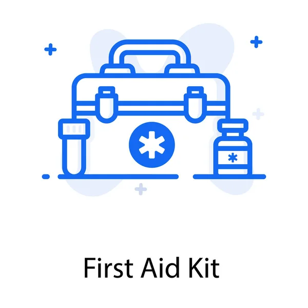 Medical Bag Depicting First Aid Kit Flat Design — Stock Vector