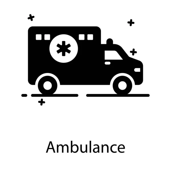 Medical Transport Vehicle Flat Vector Design Ambulance — Stock Vector