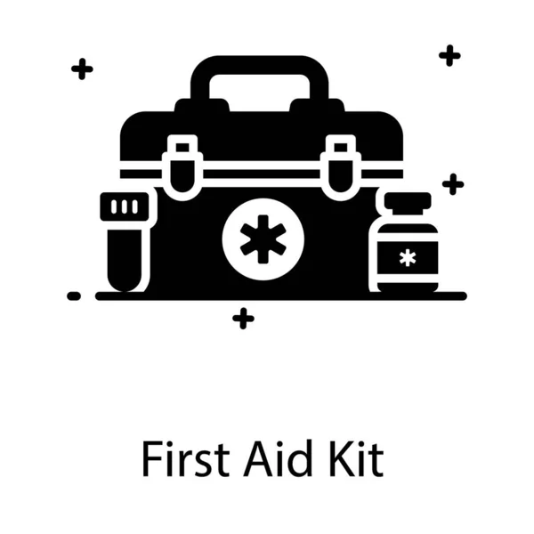 Medical Bag Depicting First Aid Kit Flat Design — Stock Vector