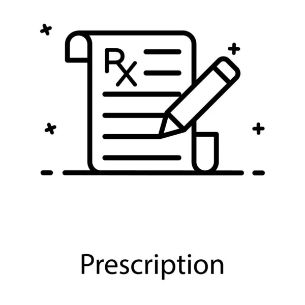 Basic Rgbmedical Prescription Icon Flat Vector Design — ストックベクタ