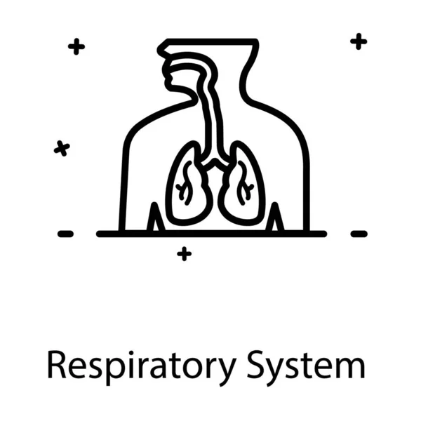 Sistema Biológico Humano Desenho Vetorial Plano Sistema Respiratório — Vetor de Stock