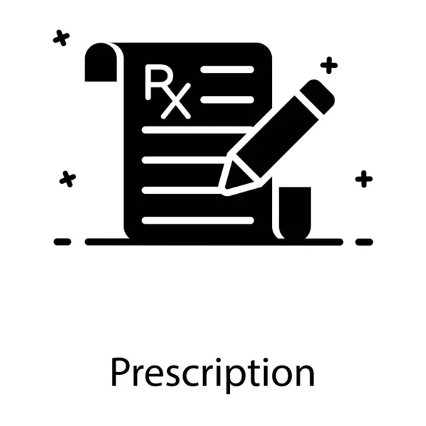 Basic Rgbmedical Prescription Icon Flat Vector Design — ストックベクタ