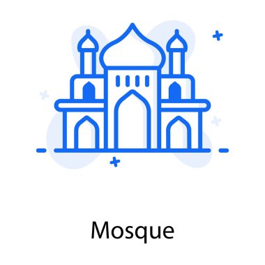 Müslümanlar için ibadet yeri, modern tarzda cami. 