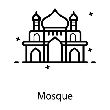 Müslümanlar için ibadet yeri, modern tarzda cami. 