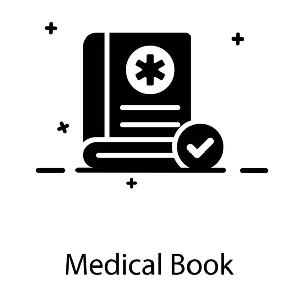 Signo Médico Folleto Que Representa Icono Del Libro Médico — Vector de stock