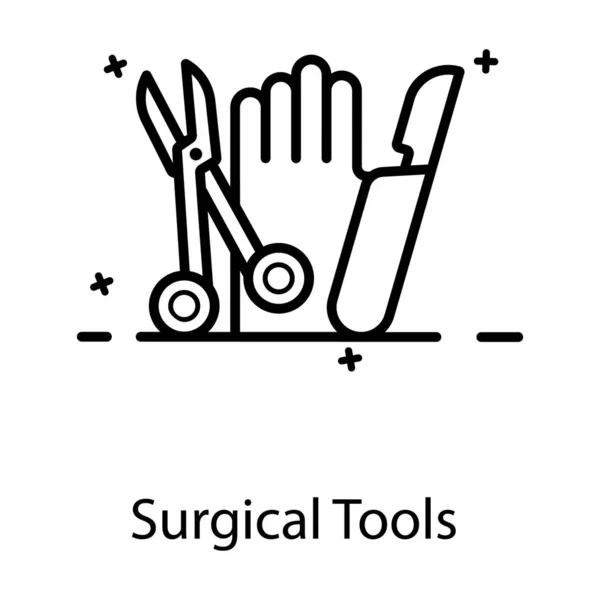 Icône Outils Chirurgicaux Conception Vectorielle Plate — Image vectorielle