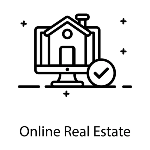 Rgbcompravendita Beni Immobili Attraverso Sito Web Online Real Estate — Vettoriale Stock