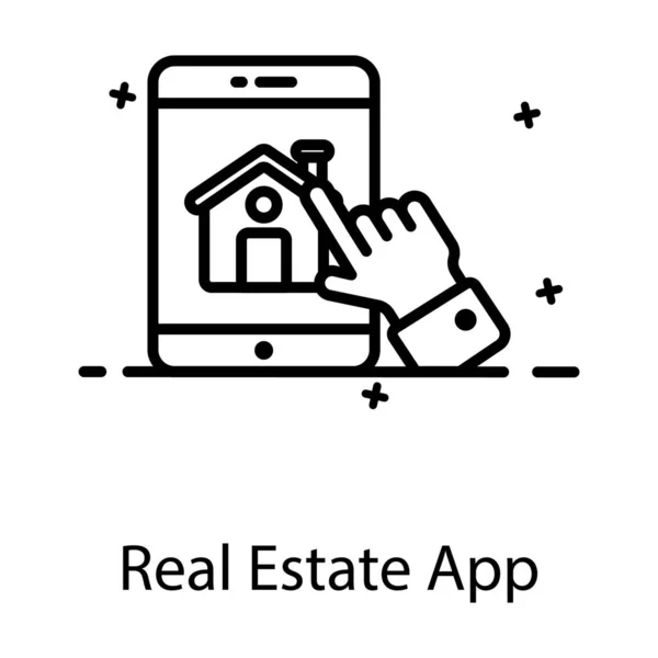 Buying Selling Property Website Real Estate App — Stock Vector
