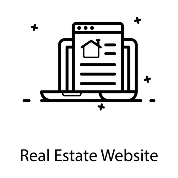 Buying Selling Property Website Real Estate Website — Stock Vector