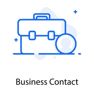 İş bağlantısı simgesinin modaya uygun düz vektör tasarımı