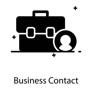 İş bağlantısı simgesinin modaya uygun düz vektör tasarımı