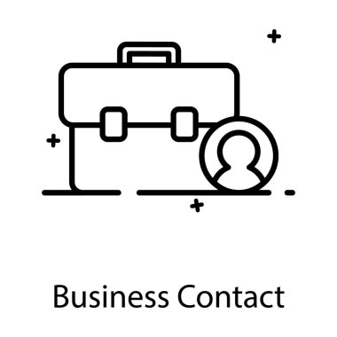 İş bağlantısı simgesinin modaya uygun düz vektör tasarımı