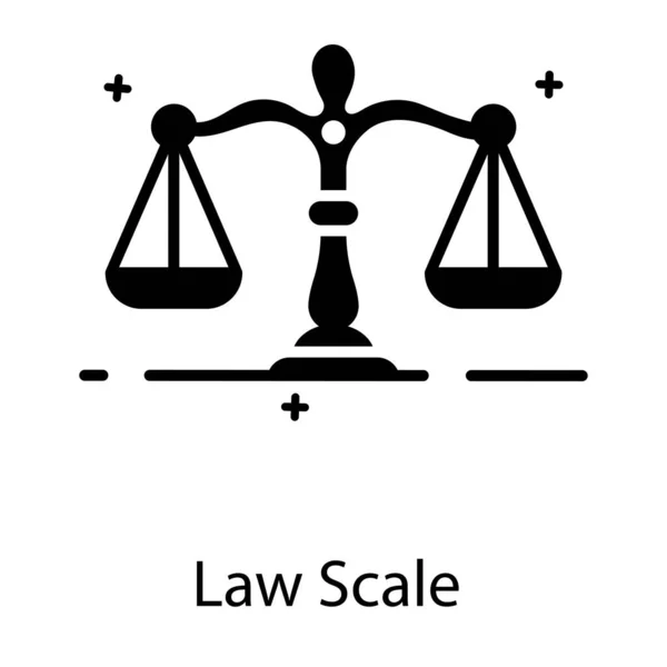 Ισορροπία Εικονίδιο Κλίμακας Επίπεδο Στυλ Σύμβολο Δικαιοσύνης — Διανυσματικό Αρχείο