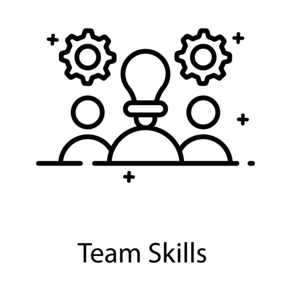 チームスキルの概念を代表するグループ — ストックベクタ
