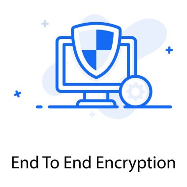 Şifrelemeyi sonlandırmak için düzenlenebilir düz vektör tasarımı 