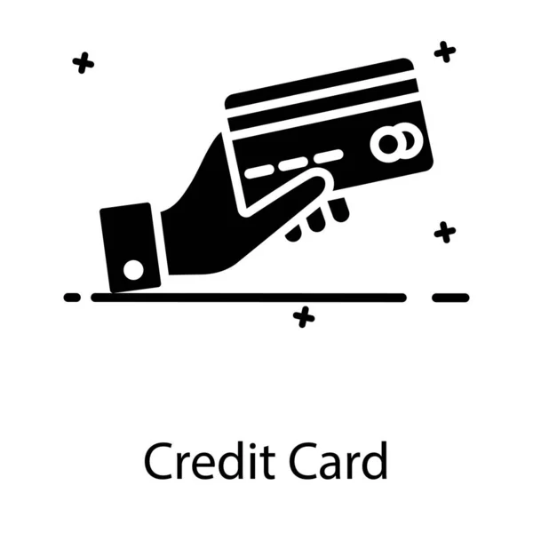 Credit Card Icon Flat Design Digital Money Concept — Stock Vector