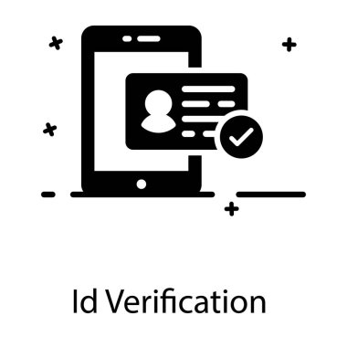 Kene işaretli kimlik kartı, düz biçimdeki kimlik doğrulama kavramı 