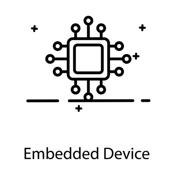 Modna Płaska Konstrukcja Wektora Wbudowanej Ikony Urządzenia — Wektor stockowy
