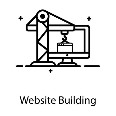 Web sitesi oluşturma simgesinin modern biçim simgesi
