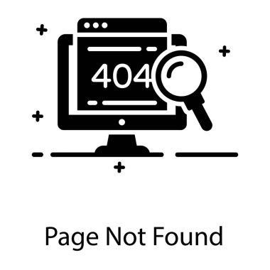 Sayfa bulunamadı, hata 404 'ün düz vektör tasarımı 