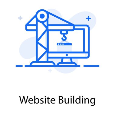 Web sitesi oluşturma simgesinin modern biçim simgesi