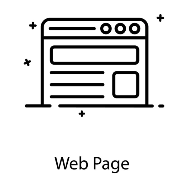 Diseño Vectorial Plano Del Icono Página Web — Archivo Imágenes Vectoriales