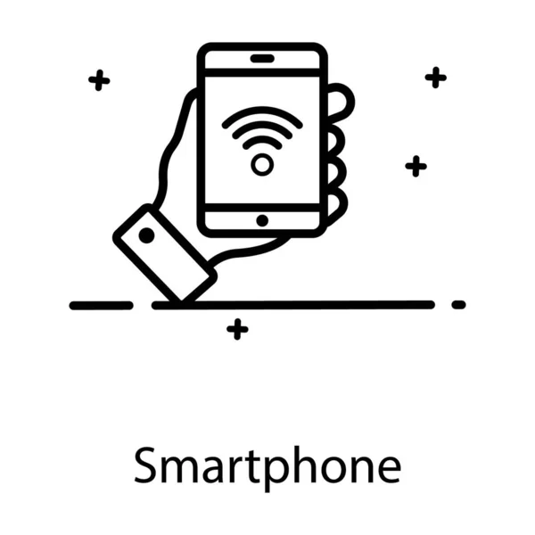 Беспроводные Сигналы Внутри Смартфона Концепция Иконки Мобильного — стоковый вектор