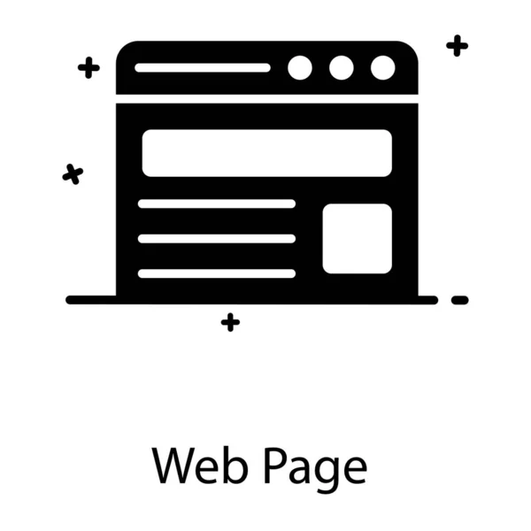 Diseño Vectorial Plano Del Icono Página Web — Archivo Imágenes Vectoriales