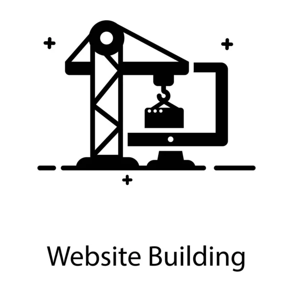 Icono Estilo Moderno Del Icono Construcción Del Sitio Web — Vector de stock