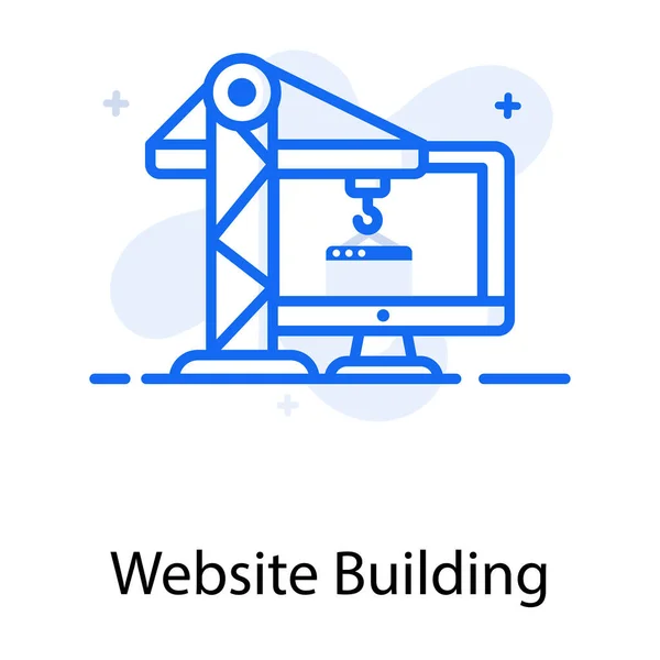 Nowoczesny Styl Ikona Budowy Strony Internetowej Ikona — Wektor stockowy