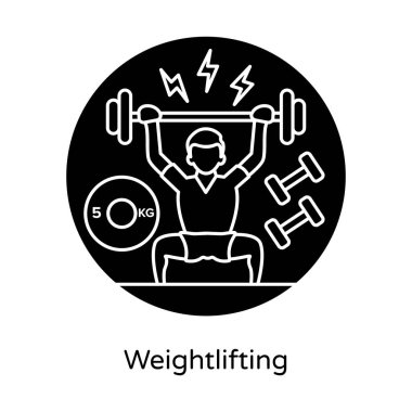 Ağırlık kaldırma kavramını gösteren dambıllar tutan adam