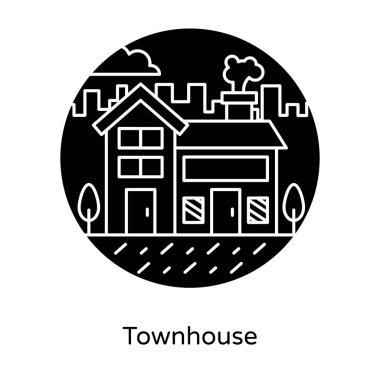 Kırsal kesimde bir bina, konak ikonu.