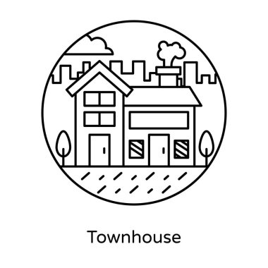 Kırsal kesimde bir bina, konak ikonu.