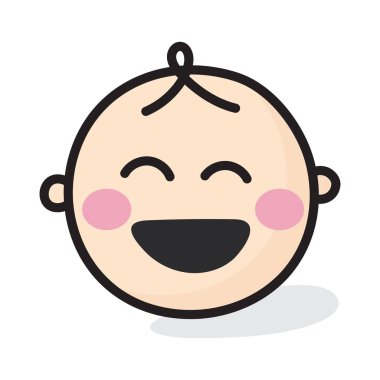 Yeni doğan bebek simgesinin düz vektör tasarımı