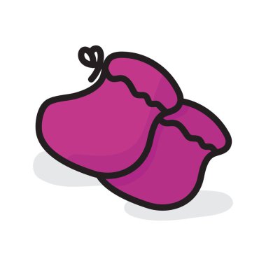 Bebek çorapları ikon tasarımı, düz vektör 