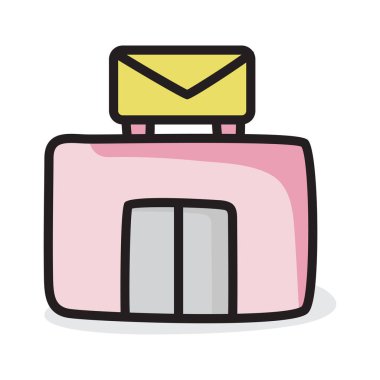 Kamu departmanı simgesi, postanenin düz vektör tasarımı 