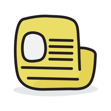 Kişisel biodata, müfredat vitae, CV simgesi.