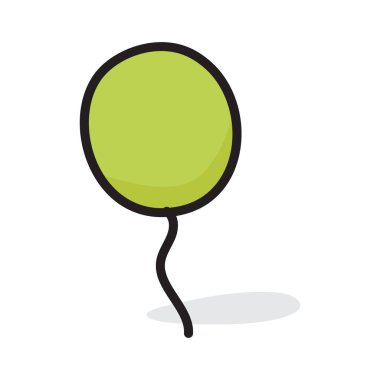 Parti dekorasyonunun düz vektör tasarımı, balon simgesi