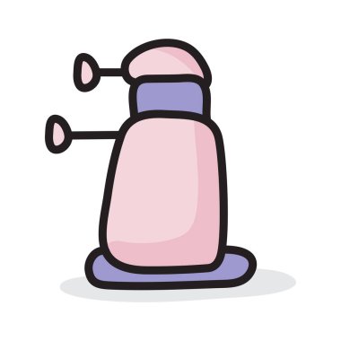 Gözlemevi binası simgesinin karalama düz tasarımı, düzenlenebilir vektör 