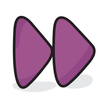 İleri oklar düz vektörde hızlı ileri simgeyi gösterir 