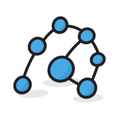 Düz vektör içinde bir yıldız grubu, takımyıldız simgesi 