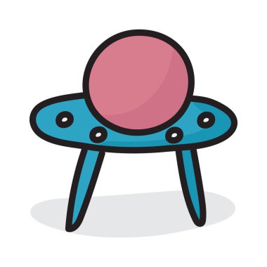 Uzay kapsülünün karalama tasarımı, UFO simgesi