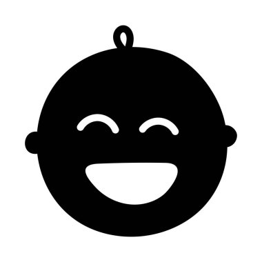 Yeni doğan bebek simgesinin düz vektör tasarımı