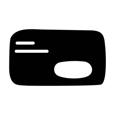 Bankacılık ve mobil uygulamalar için düz biçimli banka veya kredi kartı simgesi.