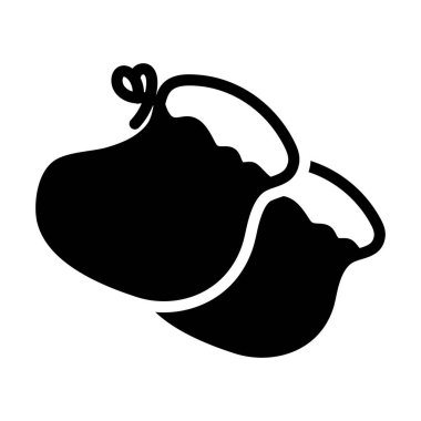 Bebek çorapları ikon tasarımı, düz vektör 