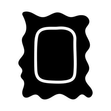 Fotoğraf çerçevesi simgesinin modaya uygun karalama vektör tasarımı